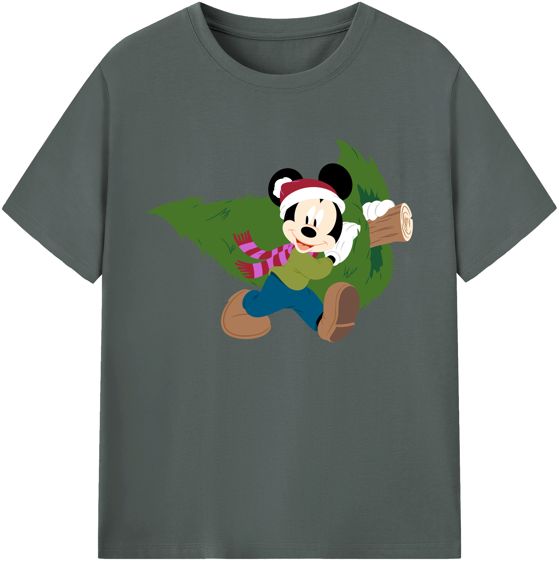 ミッキーマウス Mickey Mouse 綿100％ メンズ半袖Tシャツ｜肌触りやわらか＆通気性